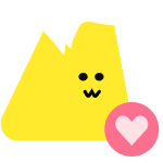 Yellos avatar with a heart