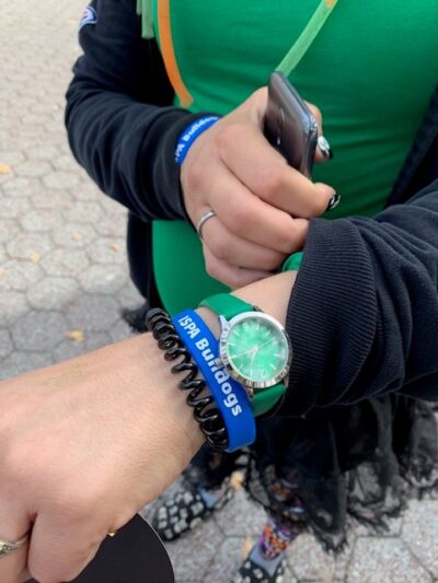 Green wristwatch