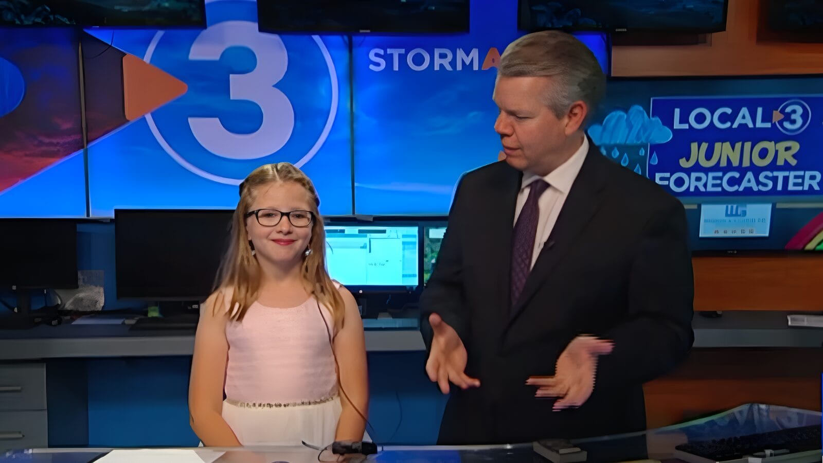 girl in the tv news