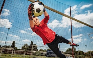 soccer player in the game