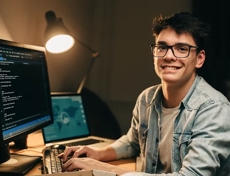 developer working