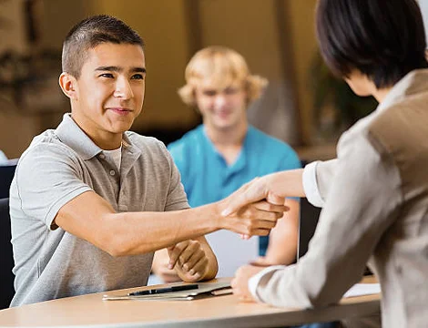 people shaking hands