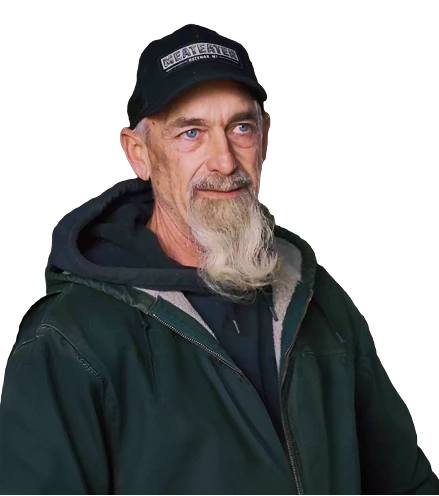Darrell, ARVA parent, wearing a black hat and a black jacket